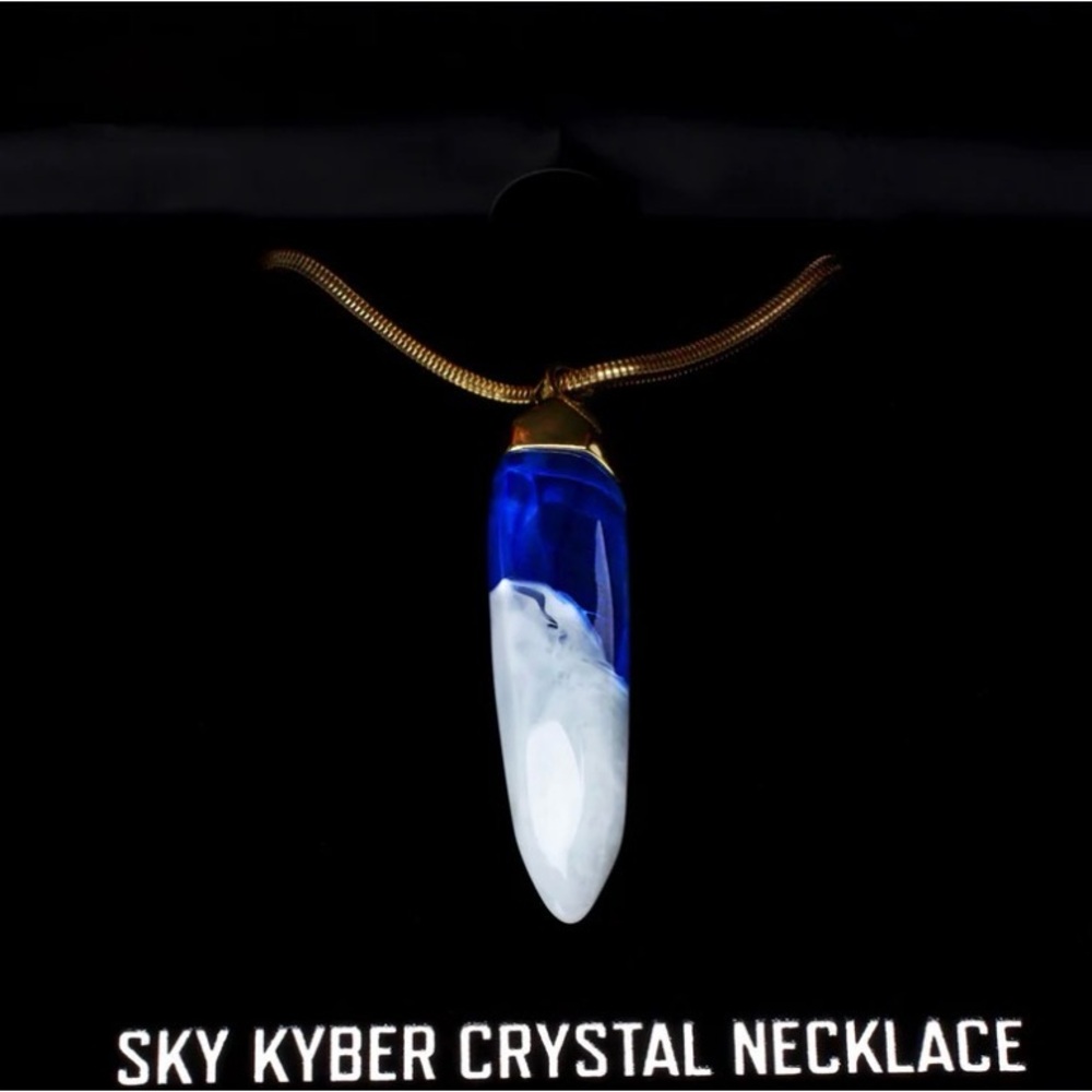 Blue and White Crystal Necklace